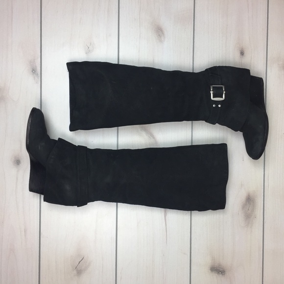 Vince Camuto Shoes - Vince Camuto black leather wedge boots